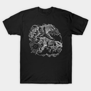 Wolf Moon And Sun Yin Yang Wolves T-Shirt